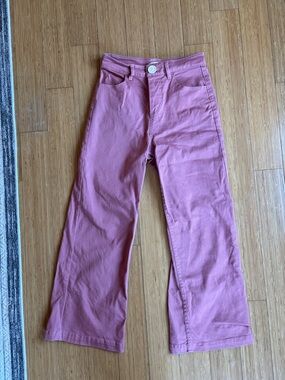 Whimsy & Row Sustainable Women’s Pink Wide-Leg Jeans